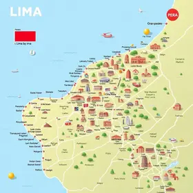 Mapa turístico de Lima para montar roteiro: use no roteiro